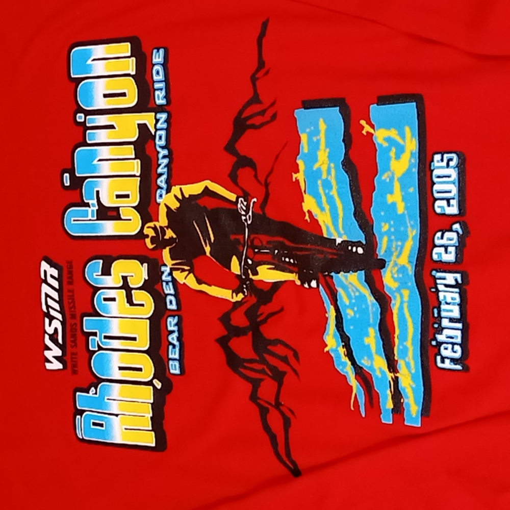 WSMA Rhodes Canyon Bike Ride Long Sleeve Tshirt Size XL